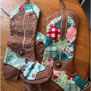 3 new Pioneer Woman Cowboy Boot Stockings